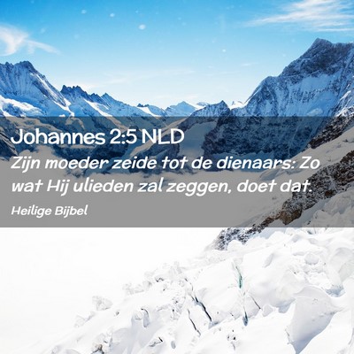 Picture 02 - Johannes 2:5 NLD - Zijn moeder zeide tot de dienaars: Zo wat Hij - Bible Verse Picture