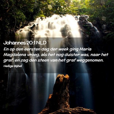 Picture 02 - Johannes 20:1 NLD - En op den eersten dag der week ging Maria - Bible Verse Picture