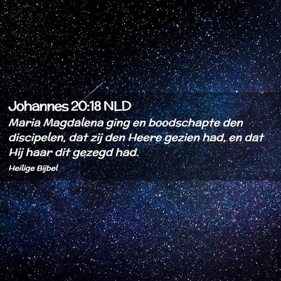 Picture 02 - Johannes 20:18 NLD - Maria Magdalena ging en boodschapte den - Bible Verse Picture