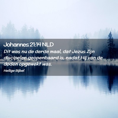 Picture 02 - Johannes 21:14 NLD - Dit was nu de derde maal, dat Jezus Zijn - Bible Verse Picture