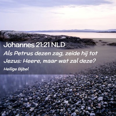 Picture 02 - Johannes 21:21 NLD - Als Petrus dezen zag, zeide hij tot Jezus: Heere, - Bible Verse Picture