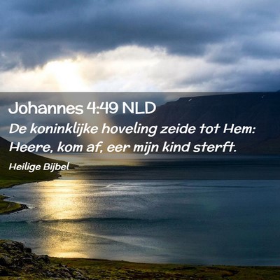 Picture 02 - Johannes 4:49 NLD - De koninklijke hoveling zeide tot Hem: Heere, kom - Bible Verse Picture