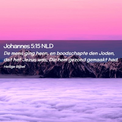 Picture 02 - Johannes 5:15 NLD - De mens ging heen, en boodschapte den Joden, dat - Bible Verse Picture