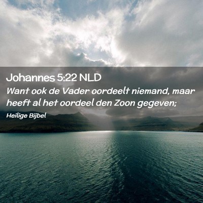 Picture 02 - Johannes 5:22 NLD - Want ook de Vader oordeelt niemand, maar heeft al - Bible Verse Picture