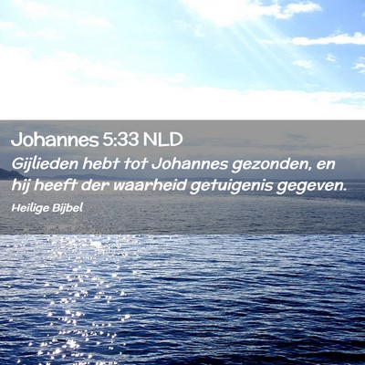 Picture 02 - Johannes 5:33 NLD - Gijlieden hebt tot Johannes gezonden, en hij - Bible Verse Picture