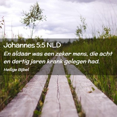 Picture 02 - Johannes 5:5 NLD - En aldaar was een zeker mens, die acht en dertig - Bible Verse Picture