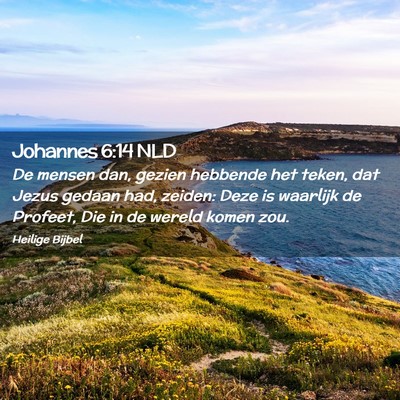 Picture 02 - Johannes 6:14 NLD - De mensen dan, gezien hebbende het teken, dat - Bible Verse Picture