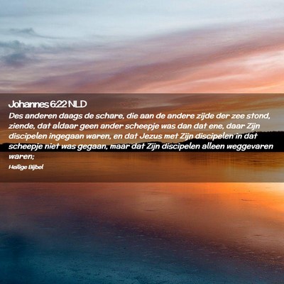 Picture 02 - Johannes 6:22 NLD - Des anderen daags de schare, die aan de andere - Bible Verse Picture