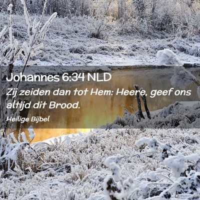 Picture 02 - Johannes 6:34 NLD - Zij zeiden dan tot Hem: Heere, geef ons altijd - Bible Verse Picture