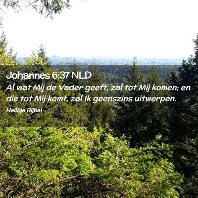 Picture 02 - Johannes 6:37 NLD - Al wat Mij de Vader geeft, zal tot Mij komen; en - Bible Verse Picture