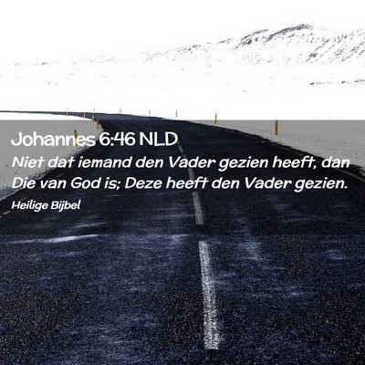 Picture 02 - Johannes 6:46 NLD - Niet dat iemand den Vader gezien heeft, dan Die - Bible Verse Picture