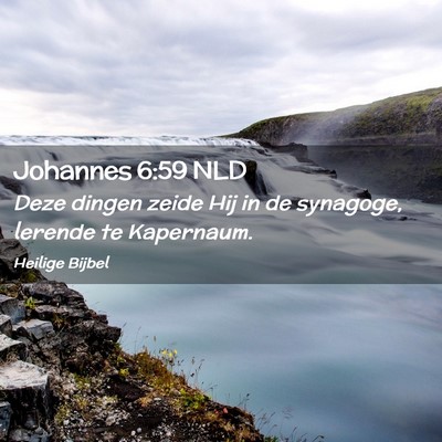 Picture 02 - Johannes 6:59 NLD - Deze dingen zeide Hij in de synagoge, lerende te - Bible Verse Picture