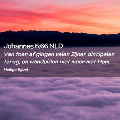 Picture 02 - Johannes 6:66 NLD - Van toen af gingen velen Zijner discipelen terug, - Bible Verse Picture