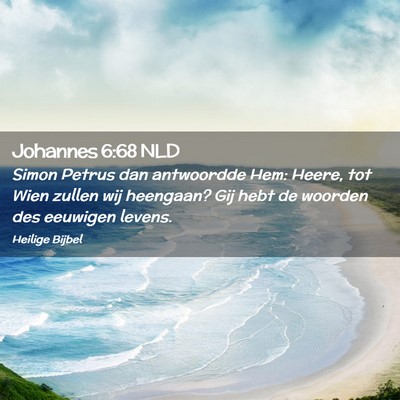 Picture 02 - Johannes 6:68 NLD - Simon Petrus dan antwoordde Hem: Heere, tot Wien - Bible Verse Picture