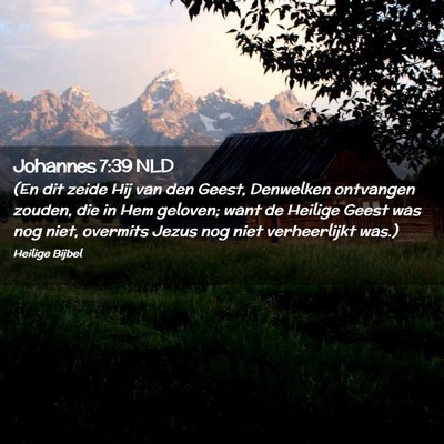Picture 02 - Johannes 7:39 NLD - (En dit zeide Hij van den Geest, Denwelken - Bible Verse Picture