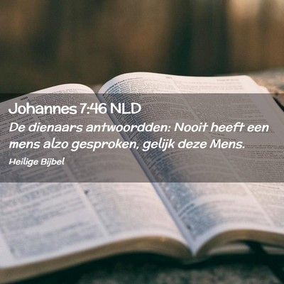 Picture 02 - Johannes 7:46 NLD - De dienaars antwoordden: Nooit heeft een mens - Bible Verse Picture
