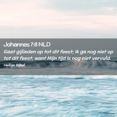 Picture 02 - Johannes 7:8 NLD - Gaat gijlieden op tot dit feest; Ik ga nog niet - Bible Verse Picture