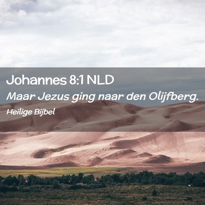 Picture 02 - Johannes 8:1 NLD - Maar Jezus ging naar den - Bible Verse Picture