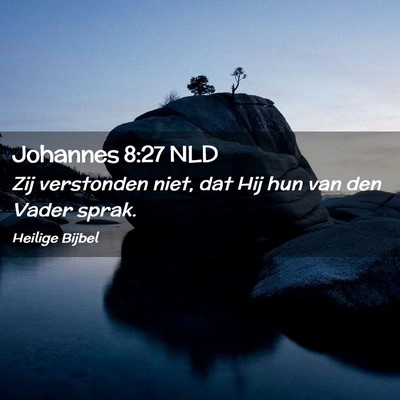 Picture 02 - Johannes 8:27 NLD - Zij verstonden niet, dat Hij hun van den Vader - Bible Verse Picture