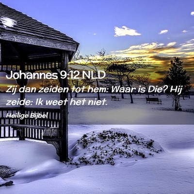 Picture 02 - Johannes 9:12 NLD - Zij dan zeiden tot hem: Waar is Die? Hij zeide: - Bible Verse Picture