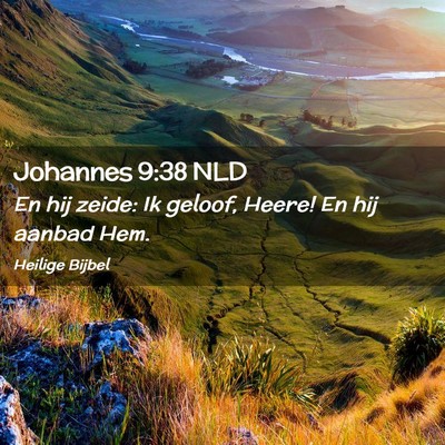 Picture 02 - Johannes 9:38 NLD - En hij zeide: Ik geloof, Heere! En hij aanbad - Bible Verse Picture