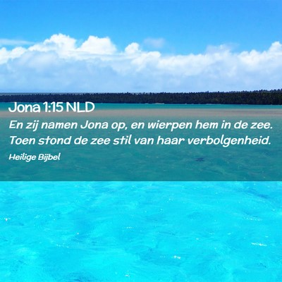 Picture 02 - Jona 1:15 NLD - En zij namen Jona op, en wierpen hem in de zee. - Bible Verse Picture