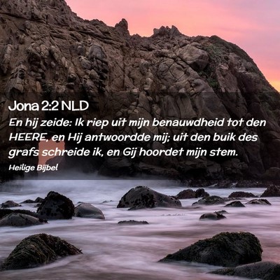 Picture 02 - Jona 2:2 NLD - En hij zeide: Ik riep uit mijn benauwdheid tot - Bible Verse Picture