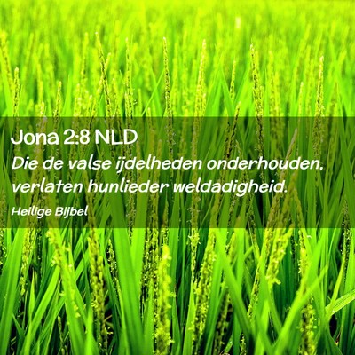 Picture 02 - Jona 2:8 NLD - Die de valse ijdelheden onderhouden, verlaten - Bible Verse Picture