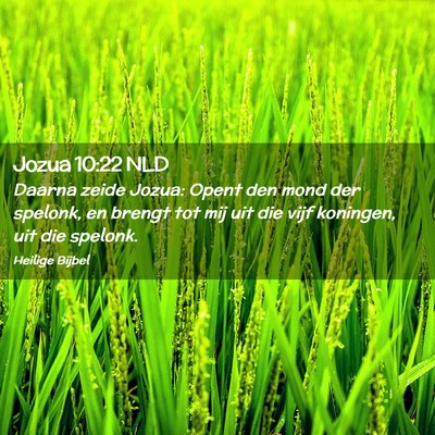 Picture 02 - Jozua 10:22 NLD - Daarna zeide Jozua: Opent den mond der spelonk, - Bible Verse Picture