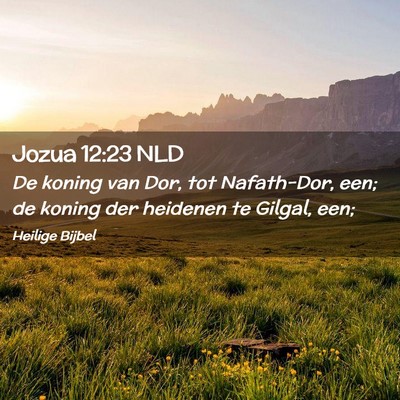 Picture 02 - Jozua 12:23 NLD - De koning van Dor, tot Nafath-Dor, een; de koning - Bible Verse Picture
