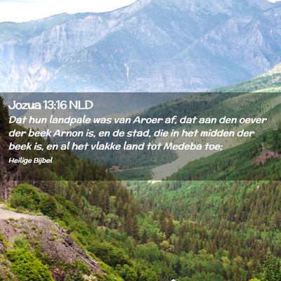 Picture 02 - Jozua 13:16 NLD - Dat hun landpale was van Aroer af, dat aan den - Bible Verse Picture