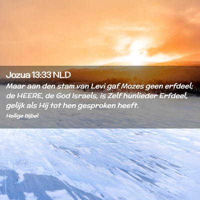 Picture 02 - Jozua 13:33 NLD - Maar aan den stam van Levi gaf Mozes geen - Bible Verse Picture
