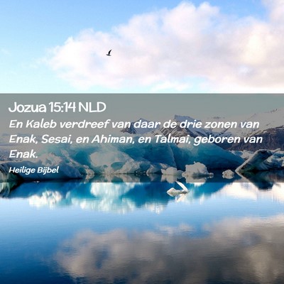 Picture 02 - Jozua 15:14 NLD - En Kaleb verdreef van daar de drie zonen van - Bible Verse Picture