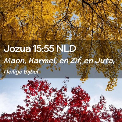 Picture 02 - Jozua 15:55 NLD - Maon, Karmel, en Zif, en - Bible Verse Picture