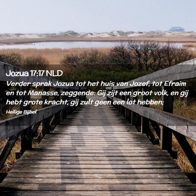 Picture 02 - Jozua 17:17 NLD - Verder sprak Jozua tot het huis van Jozef, tot - Bible Verse Picture
