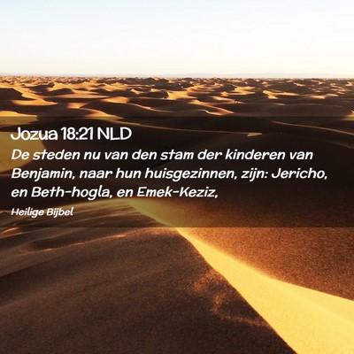 Picture 02 - Jozua 18:21 NLD - De steden nu van den stam der kinderen van - Bible Verse Picture
