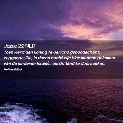 Picture 02 - Jozua 2:2 NLD - Toen werd den koning te Jericho geboodschapt, - Bible Verse Picture