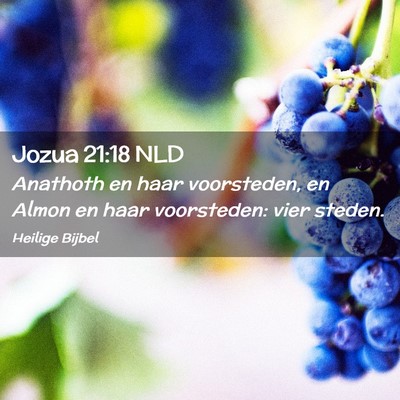 Picture 02 - Jozua 21:18 NLD - Anathoth en haar voorsteden, en Almon en haar - Bible Verse Picture