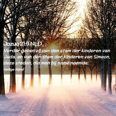 Picture 02 - Jozua 21:9 NLD - Verder gaven zij van den stam der kinderen van - Bible Verse Picture
