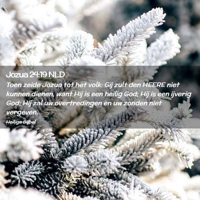 Picture 02 - Jozua 24:19 NLD - Toen zeide Jozua tot het volk: Gij zult den HEERE - Bible Verse Picture