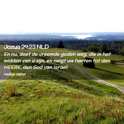 Picture 02 - Jozua 24:23 NLD - En nu, doet de vreemde goden weg, die in het - Bible Verse Picture