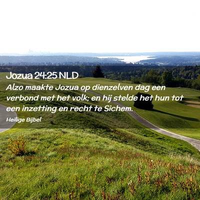 Picture 02 - Jozua 24:25 NLD - Alzo maakte Jozua op dienzelven dag een verbond - Bible Verse Picture