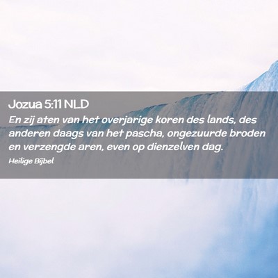 Picture 02 - Jozua 5:11 NLD - En zij aten van het overjarige koren des lands, - Bible Verse Picture
