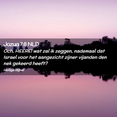 Picture 02 - Jozua 7:8 NLD - Och, HEERE! wat zal ik zeggen, nademaal dat - Bible Verse Picture
