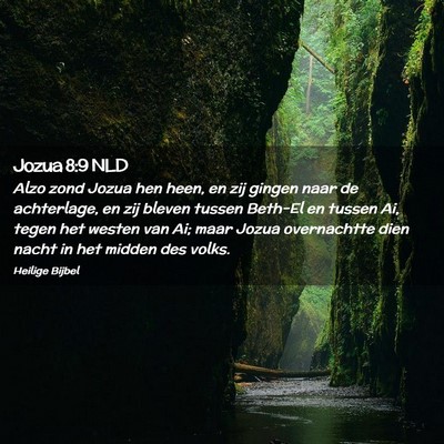 Picture 02 - Jozua 8:9 NLD - Alzo zond Jozua hen heen, en zij gingen naar de - Bible Verse Picture