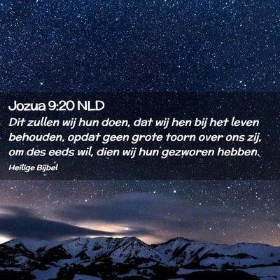 Picture 02 - Jozua 9:20 NLD - Dit zullen wij hun doen, dat wij hen bij het - Bible Verse Picture