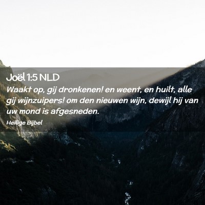 Picture 02 - Joël 1:5 NLD - Waakt op, gij dronkenen! en weent, en huilt, alle - Bible Verse Picture