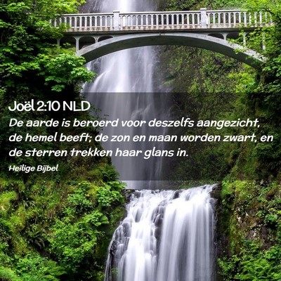 Picture 02 - Joël 2:10 NLD - De aarde is beroerd voor deszelfs aangezicht, de - Bible Verse Picture