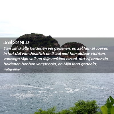 Picture 02 - Joël 3:2 NLD - Dan zal Ik alle heidenen vergaderen, en zal hen - Bible Verse Picture