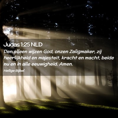 Picture 02 - Judas 1:25 NLD - Den alleen wijzen God, onzen Zaligmaker, zij - Bible Verse Picture